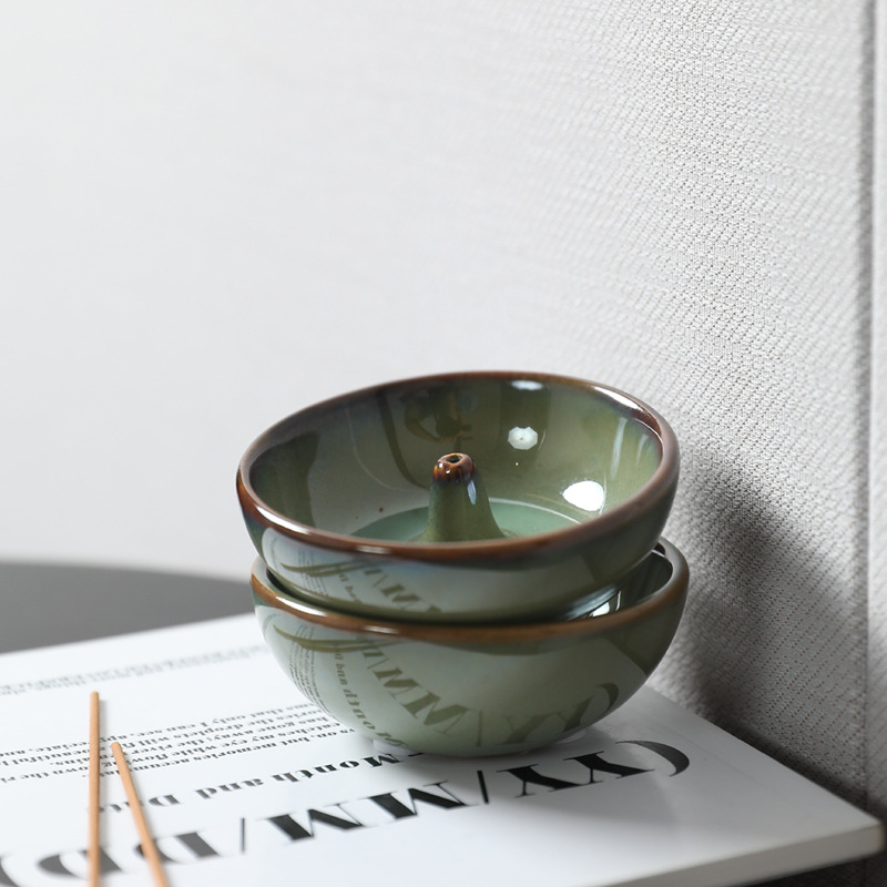 New Chinese-style creative ceramic incense holders, standing incense plates, incense bases, incense trays, incense sticks, incense burners, incense ornaments, and aroma diffusers details Picture