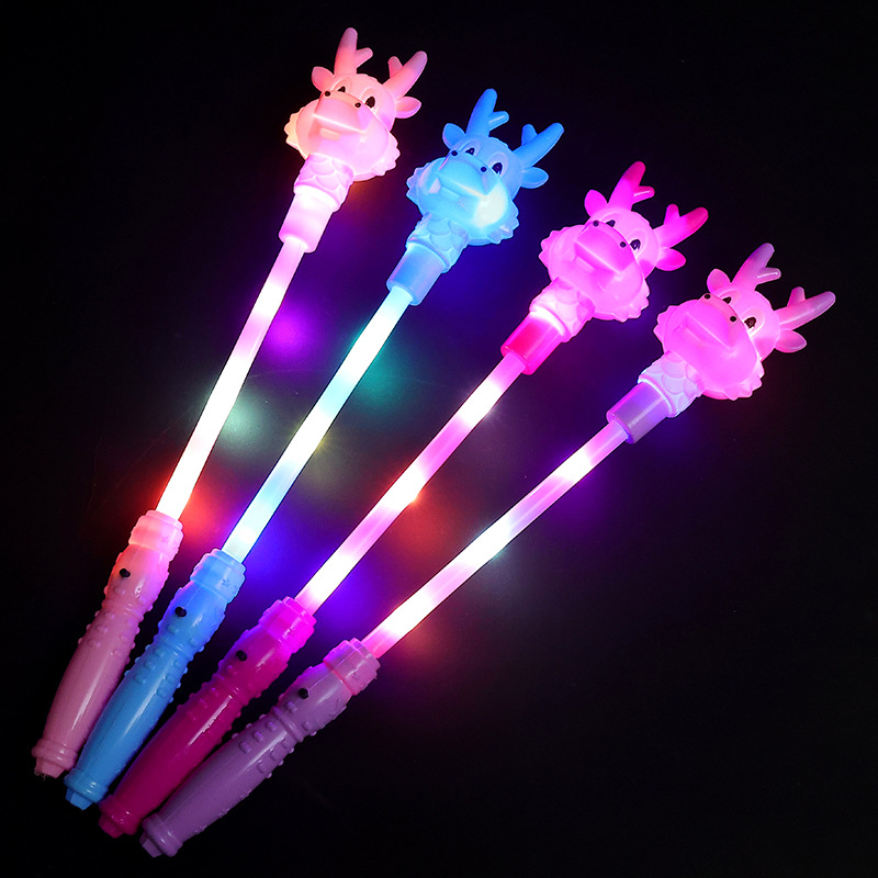 The 2024 Dragon Year Light Stick Cross-border Cartoon Leader Magic Flash Stick Children's New Year's Eve and New Year's Eve Kindergarten gift Application Scenario