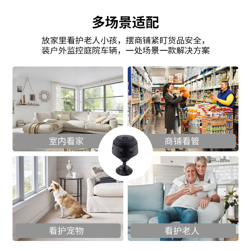 Cross-border A9 high-definition camera with Type-c interface, smart WIFI home monitoring, 1080 sports and outdoor DV camera details Picture