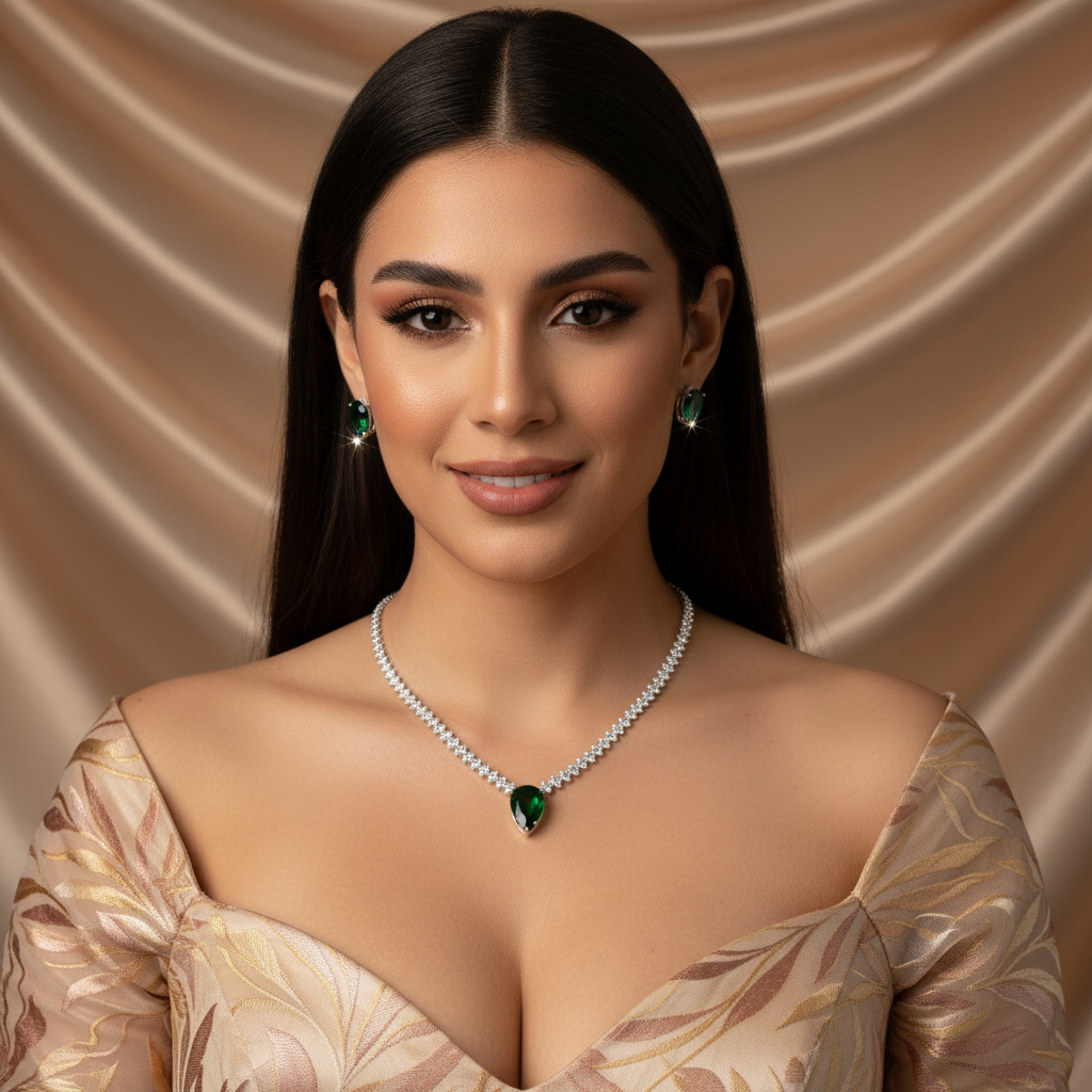 韩版ins冷淡风项链简约水滴锆石V领蛇骨链休闲显瘦耳钉女新娘套装