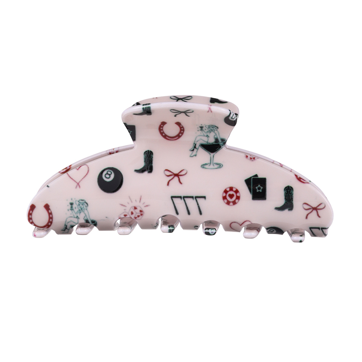 发夹/发饰/发卡/抓夹/亚克力儿童发夹白底实物图