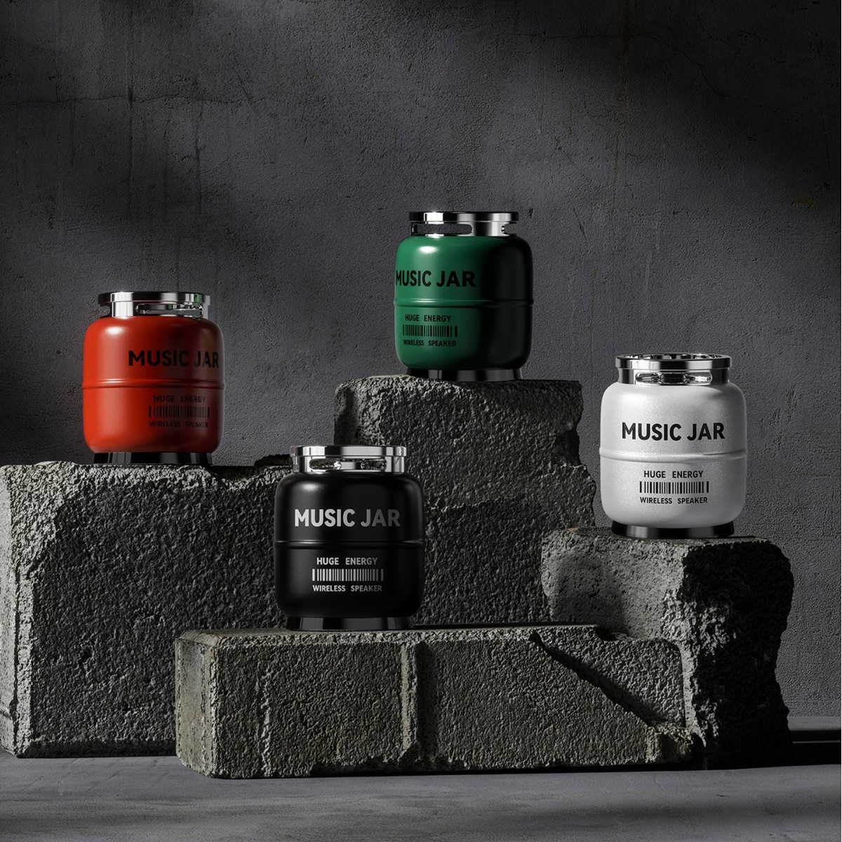 EWA- Gas Cylinder Speaker A165 features a classic gas cylinder design with bold lines and a full outline
