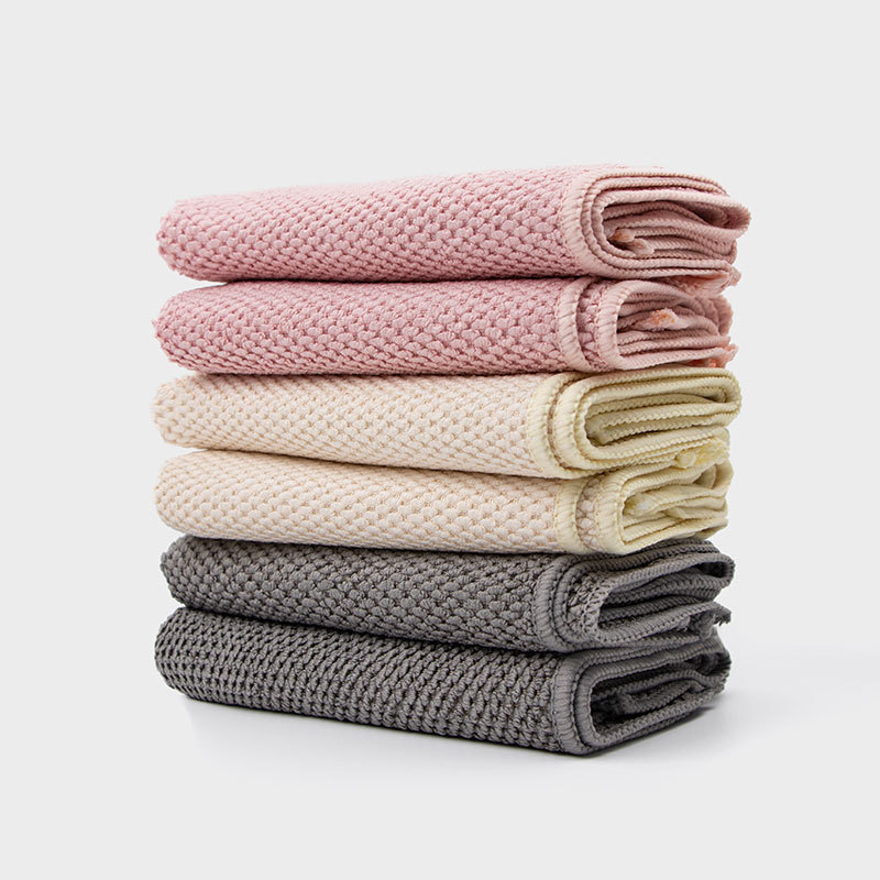 亚马逊家务玉米粒抹布清洁毛巾多功能贴标加厚厨房吸水清洁洗碗布