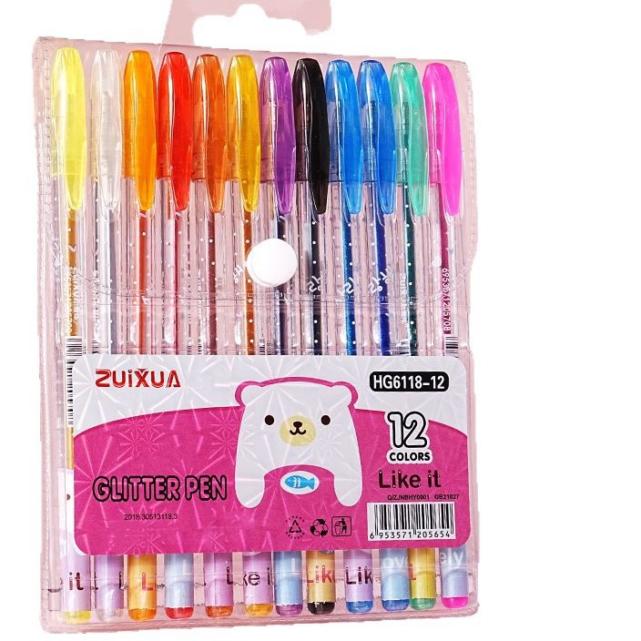 Children's flash Pen 48-color set, pearlescent gel, hand-drawn and hand-drawn notebook pen, pastel pen, fluorescent marker pen, for students Item Picture