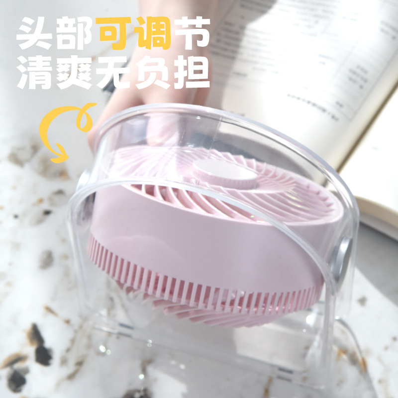 Wholesale of new cross-border minimalist desktop small fan with strong wind power, cool USB plug-in electric fan for summer office Application Scenario