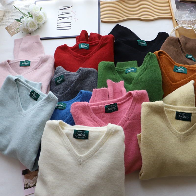 毛衣/打底衫高领/打底针织毛衣/毛衣女宽松韩版/羊绒衫产品图