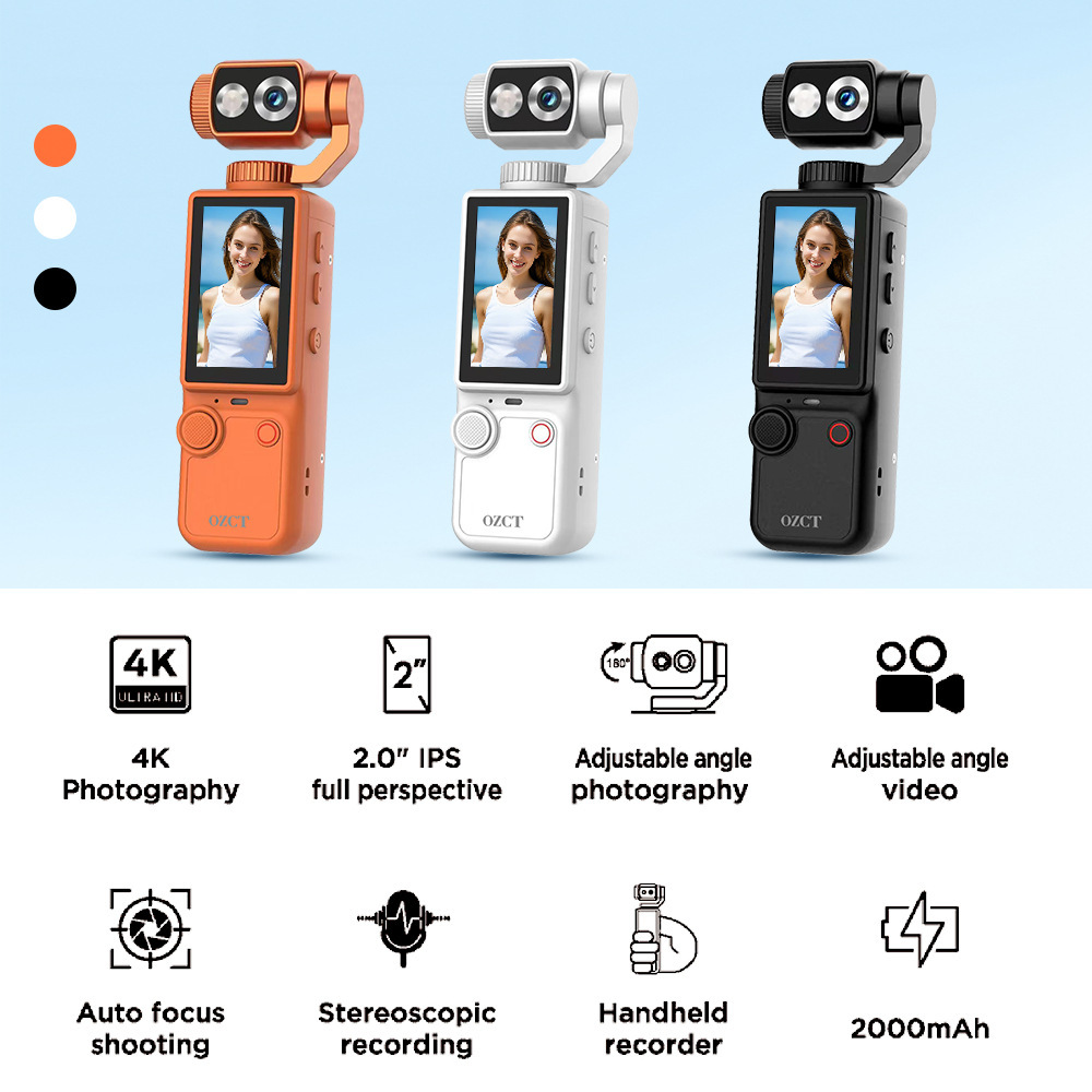 Cross-border Q8 handheld action camera, 4K high-definition portable shooting recorder, multi-functional outdoor video camera details Picture