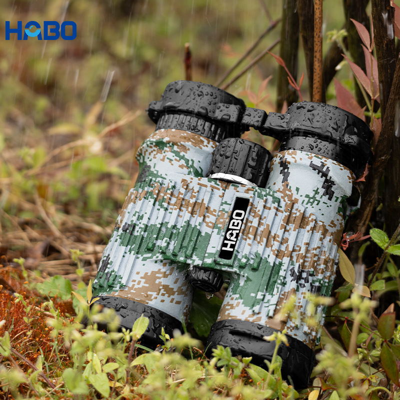 Habo 10X42 Straight Binoculars, Camouflage Leather, High-Magnification, High-Definition, Low-Light Night Vision, Travel Portable, All-Metal Specification drawing
