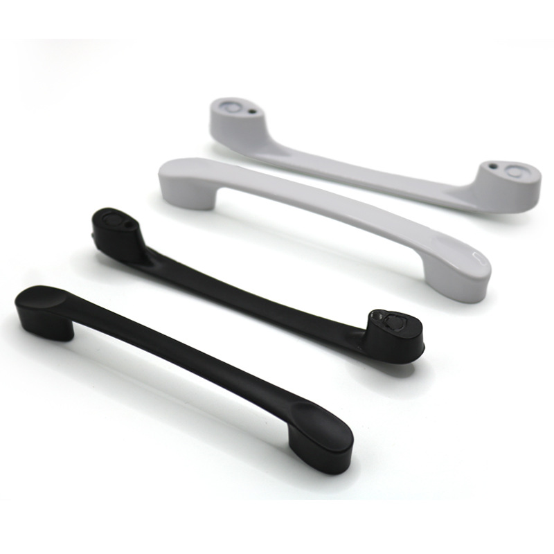 现代简约时尚拇指拉手衣柜隐形拉手免开槽橱柜拇指黑色门把手产品图