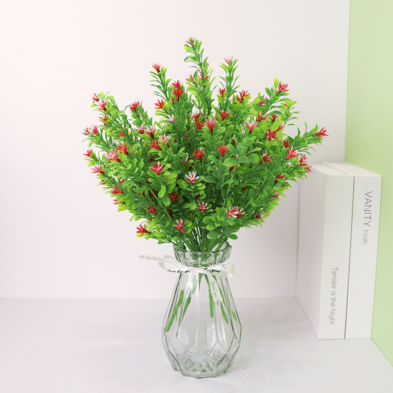 厂家批发仿真米兰草塑料花家居装饰人造花束仿真植物假花绿植水草