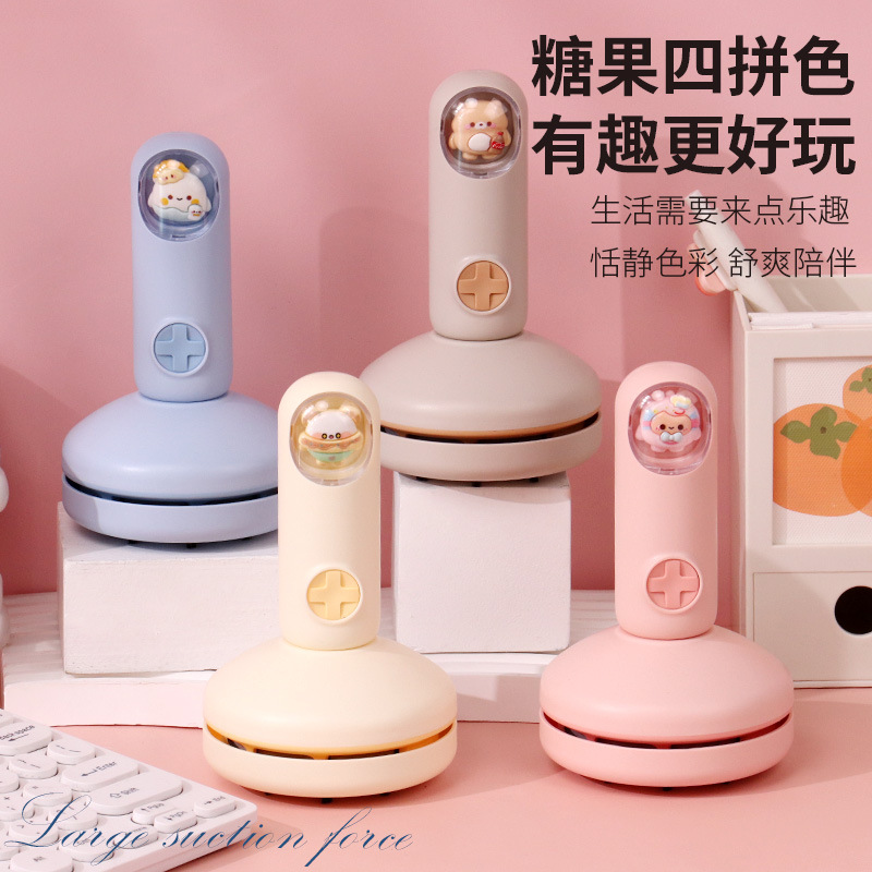 Drip vacuum cleaner, cute pet desktop USB charging vacuum cleaner, children and students rubber shavings, keyboard cleaning wonder details Picture