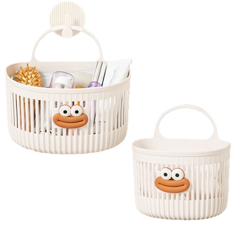 Multi-functional small hanging basket, bathroom, waste face towel storage basket, kitchen, dormitory, bedside, wall-mounted hanging basket Item Picture