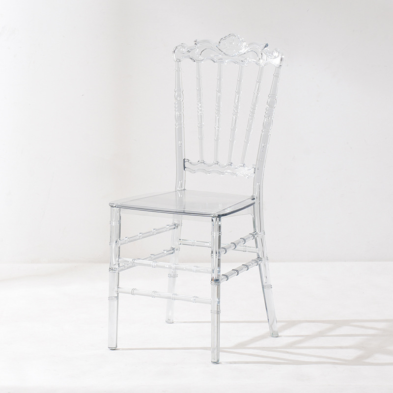 The Starry Hotel's banquet hall features transparent crystal bamboo joint chairs and outdoor garden wedding plastic simple transparent acrylic chairs Specification image