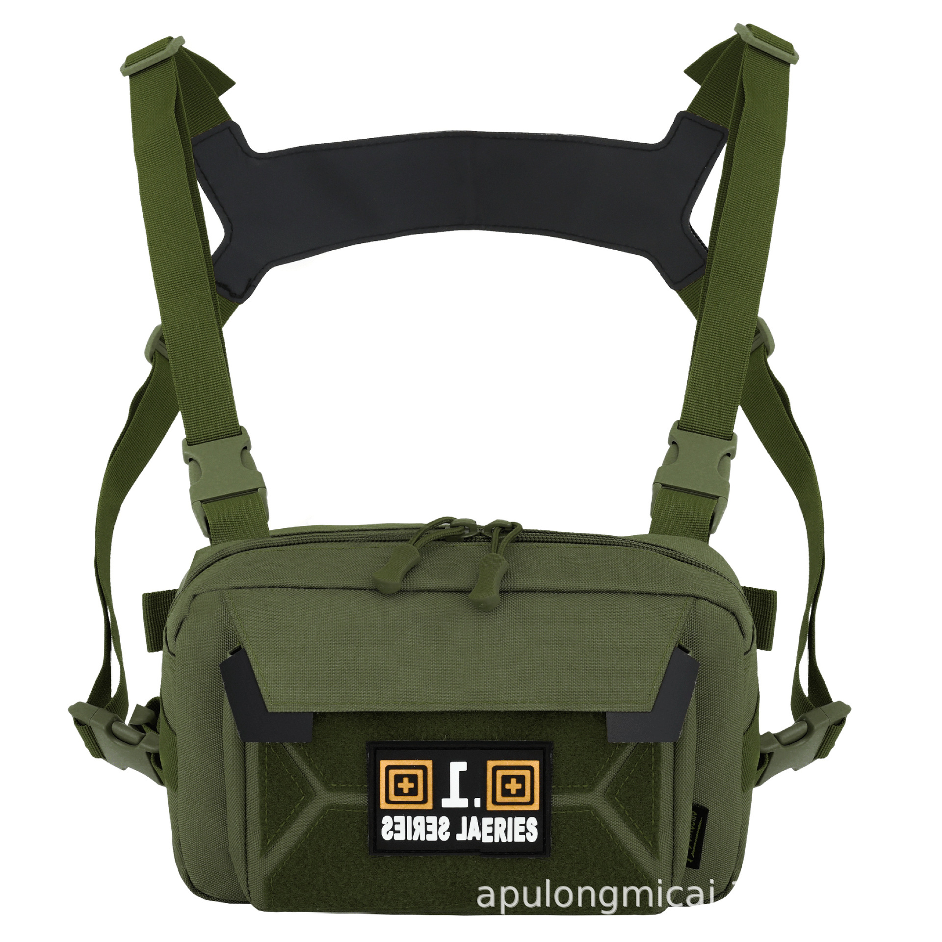 Black tactical backpack tactical vest with built-in breathable insert plate outdoor backpack strap details Picture