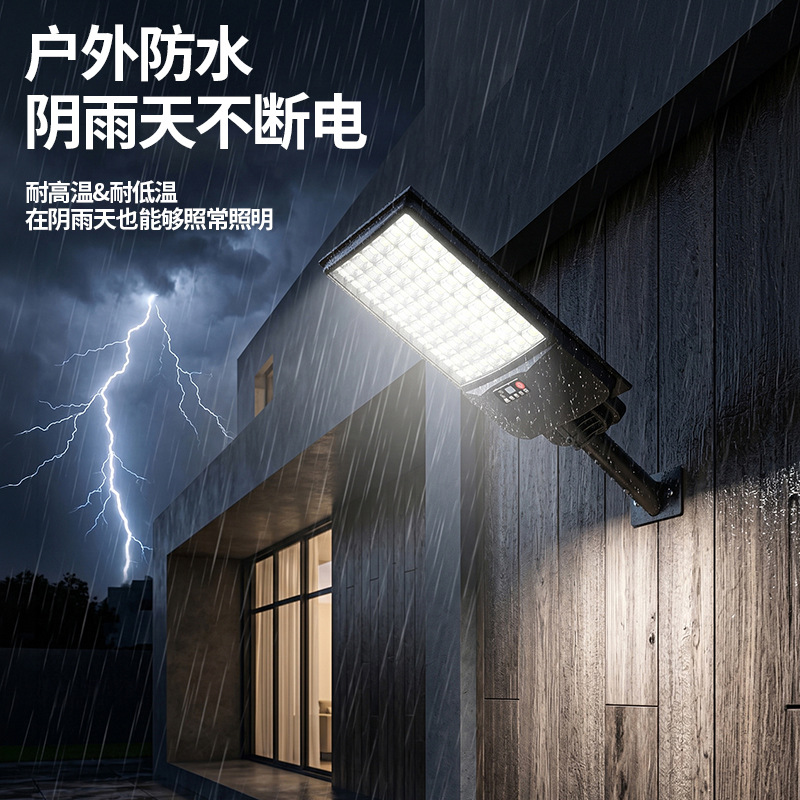 New cross-border integrated solar street lamp, courtyard wall lamp, automatic human body radar sensing waterproof lighting lamp Application Scenario
