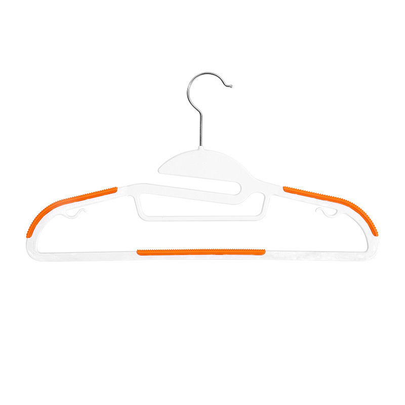 衣架防滑加粗款无痕家用衣挂可旋转多功能宽肩塑料干湿两用衣撑白底实物图