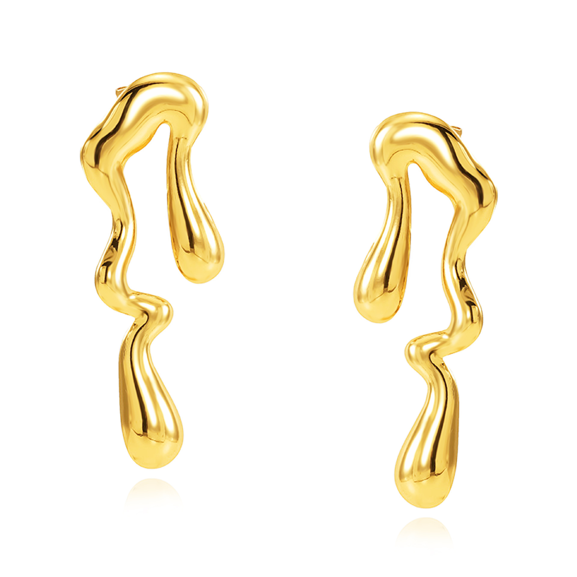 创意钛钢线形耳钉个性设计特殊图案高级感跨境流行不锈钢精致耳饰