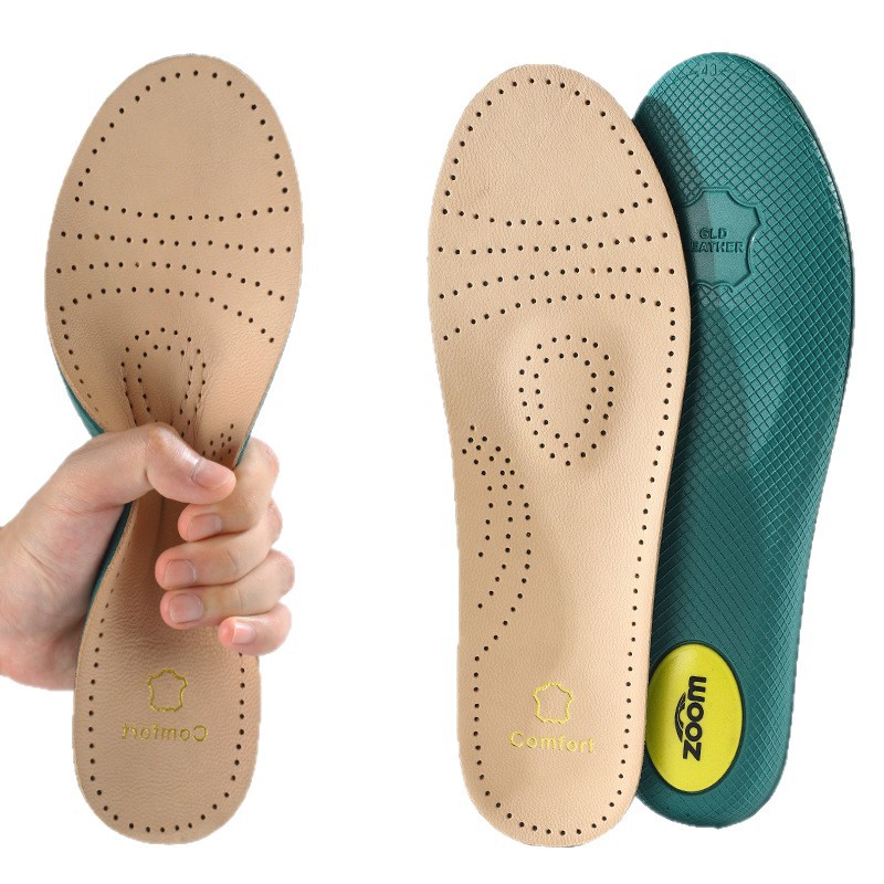 Top layer sheepskin insole, genuine leather, sweat-absorbing, odor-proof, high-elasticity, shock-absorbing, business, casual, comfortable white shoes, Martin boots, sports Item Picture
