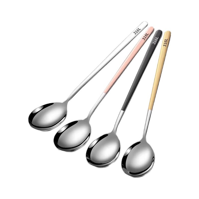 汤勺不锈钢/勺子/二钉铲勺/餐具刀叉勺/野营餐具白底实物图