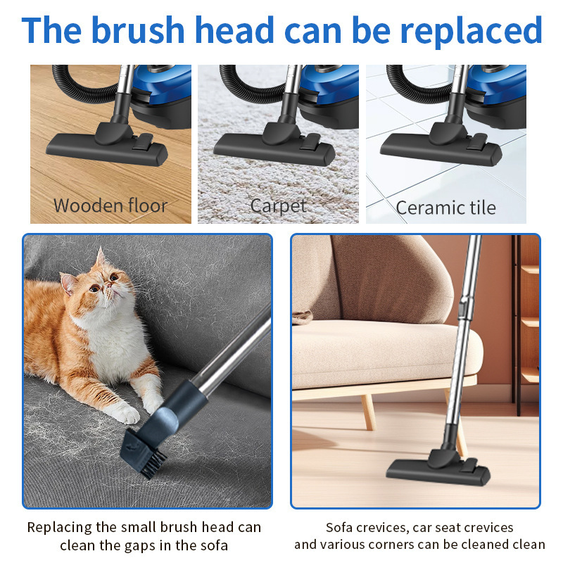 Cross-border European and American standard dust and mite removal vacuum cleaner, vacuum household dust collector, high-power dry wired vacuum cleaner Specification image