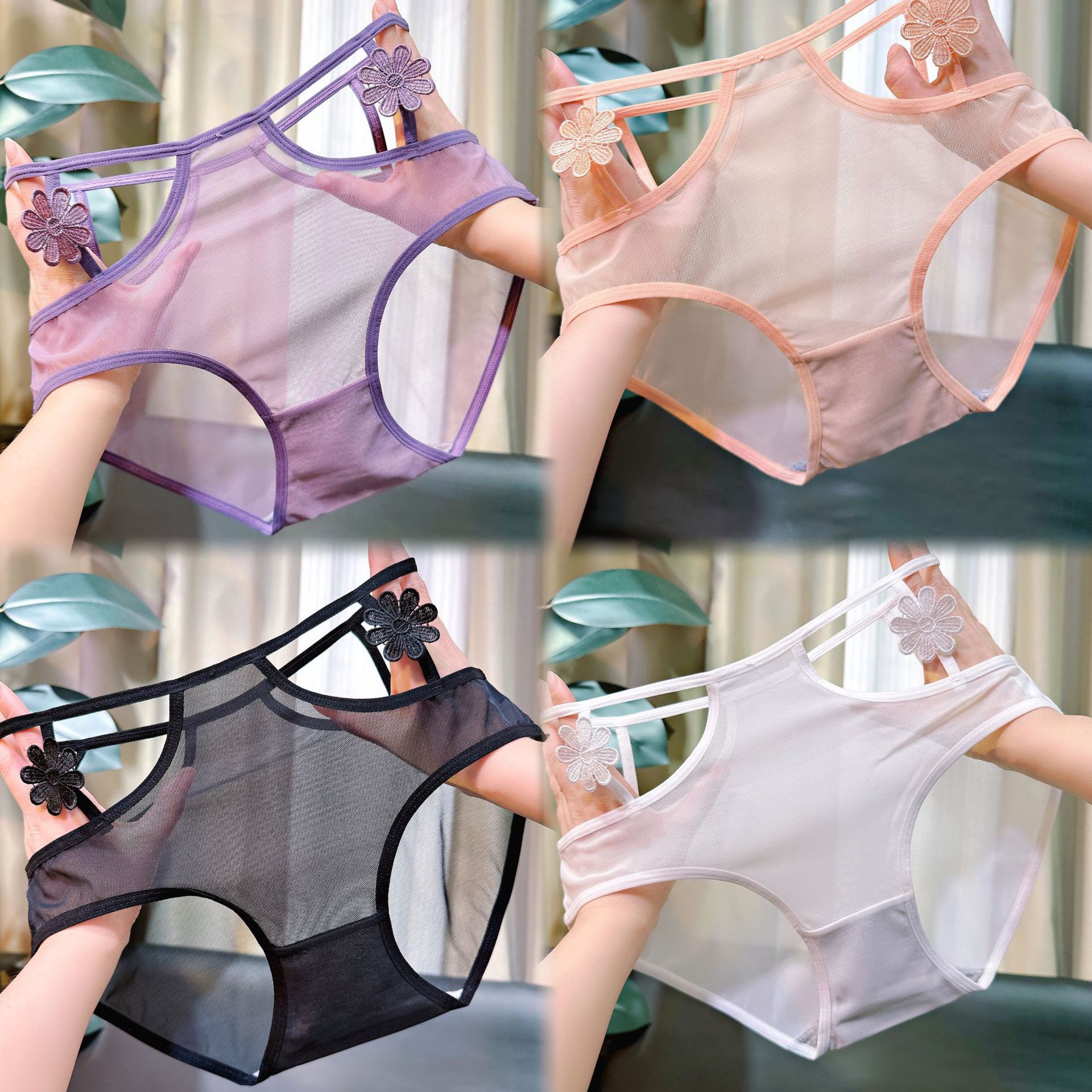 2025 New style pure Desire Breathable high-end sexy high-waisted seamless lace underpants for girls, seductive triangle pants for women Application Scenario