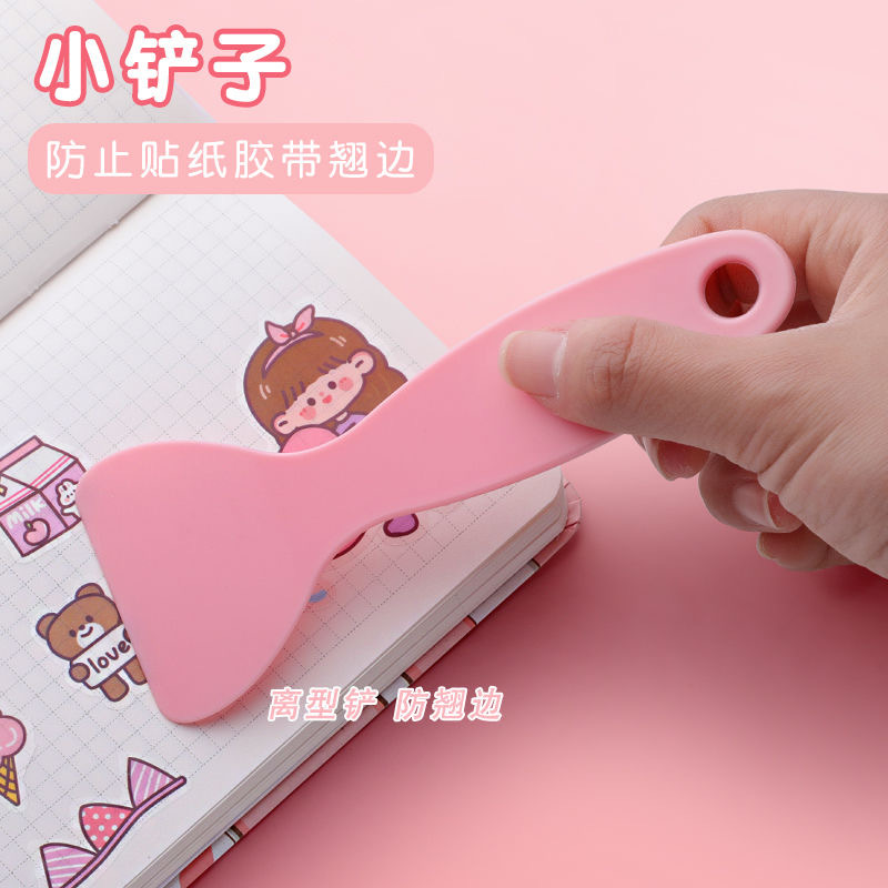A complete set of pink plastic tweezers, journal sticker tools and scrapers Application Scenario