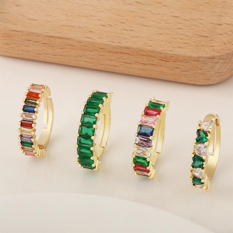 New fashion zircon rings from Europe and America are popular, adjustable and small jewelry accessories for women's wholesale Specification image