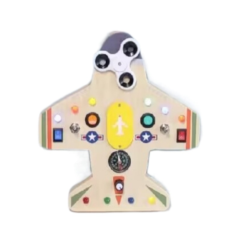 蒙氏日常生活教具木质电源忙碌板木制儿童感官益智早教协调玩具白底实物图