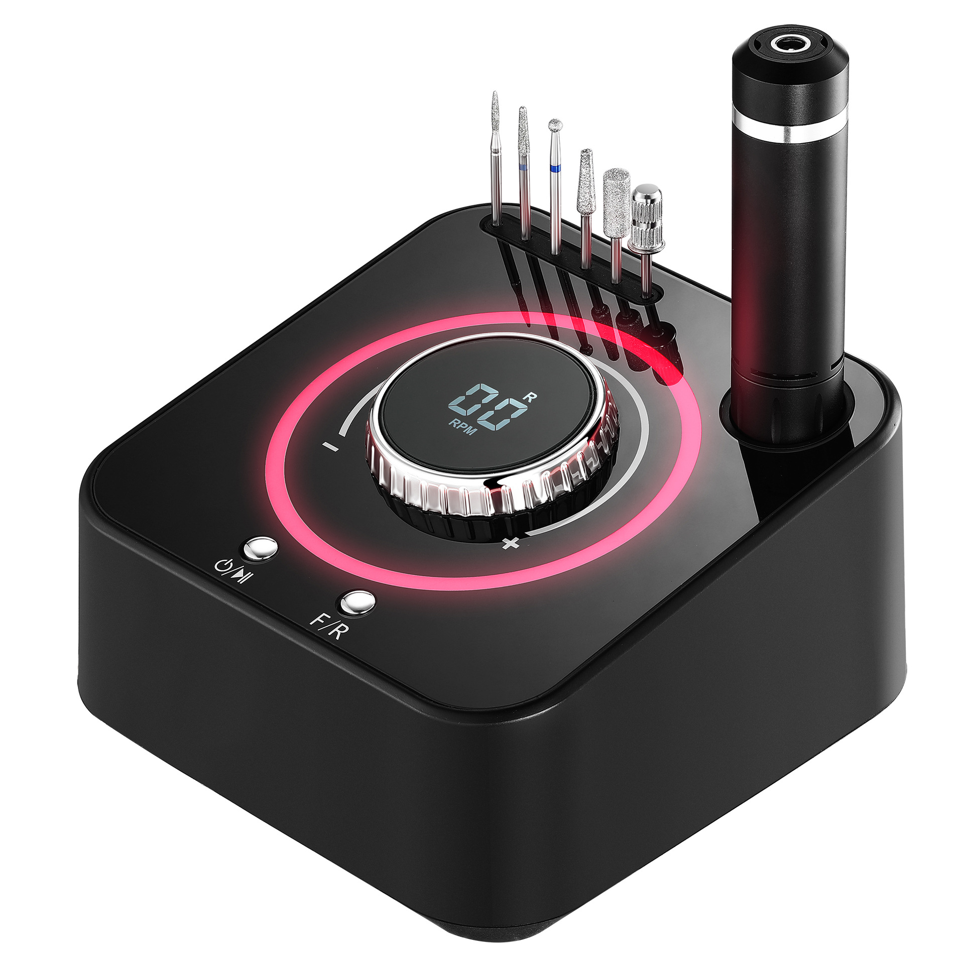 UV601 Youwei desktop plug-in nail polish grinding machine for nail grinding, nail removal and polishing, with a large display screen and ambient lighting Application Scenario