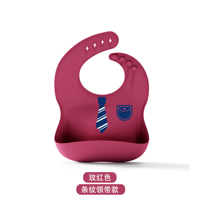 悠优母婴用品儿童吃饭口水兜宝宝围嘴饭兜婴幼儿立体式领带口水巾产品图