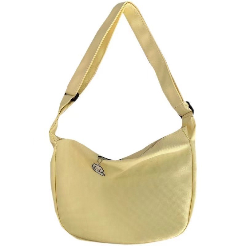 Cross-border Waffle dumpling bag, fashionable and simple Korean style, versatile, daily trend, candy color, women's single-shoulder crossbody bag, handbag, hand-carry dumpling bag Item Picture