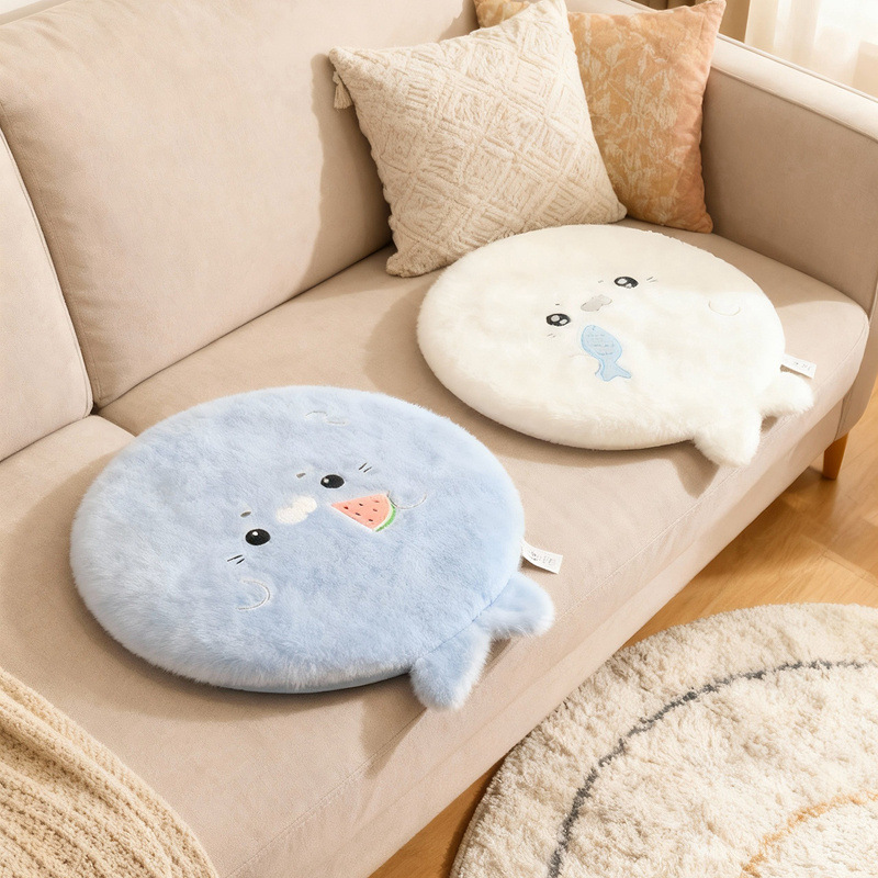 Original Chan Baby Seal memory foam seat cushion, cartoon plush cushion, office sitting chair cushion, farting cushion details Picture