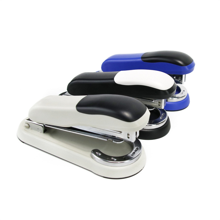 The newly designed 360-degree rotatable stapler in 2022 is a multi-functional office stapler details Picture