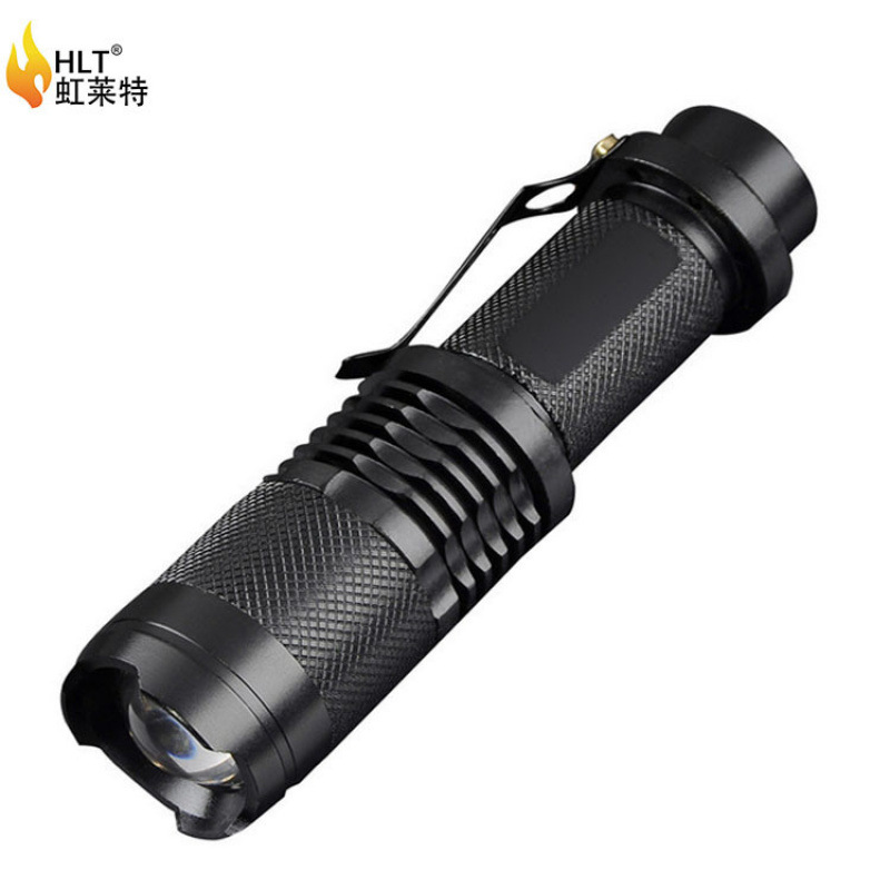 T6强光变焦手电筒18650充电L2灯SK98老款户外骑行远射防水LED手电白底实物图