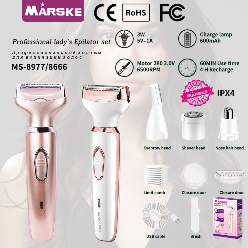 Professional women's hair removal device set, multi-purpose, portable, painless and long-lasting for whitening and skin rejuvenation Specification image