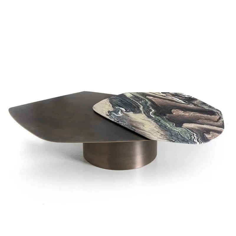 Rugiano living room light luxury marble rotating coffee table, creative minimalist designer high-end combination coffee table Item Picture