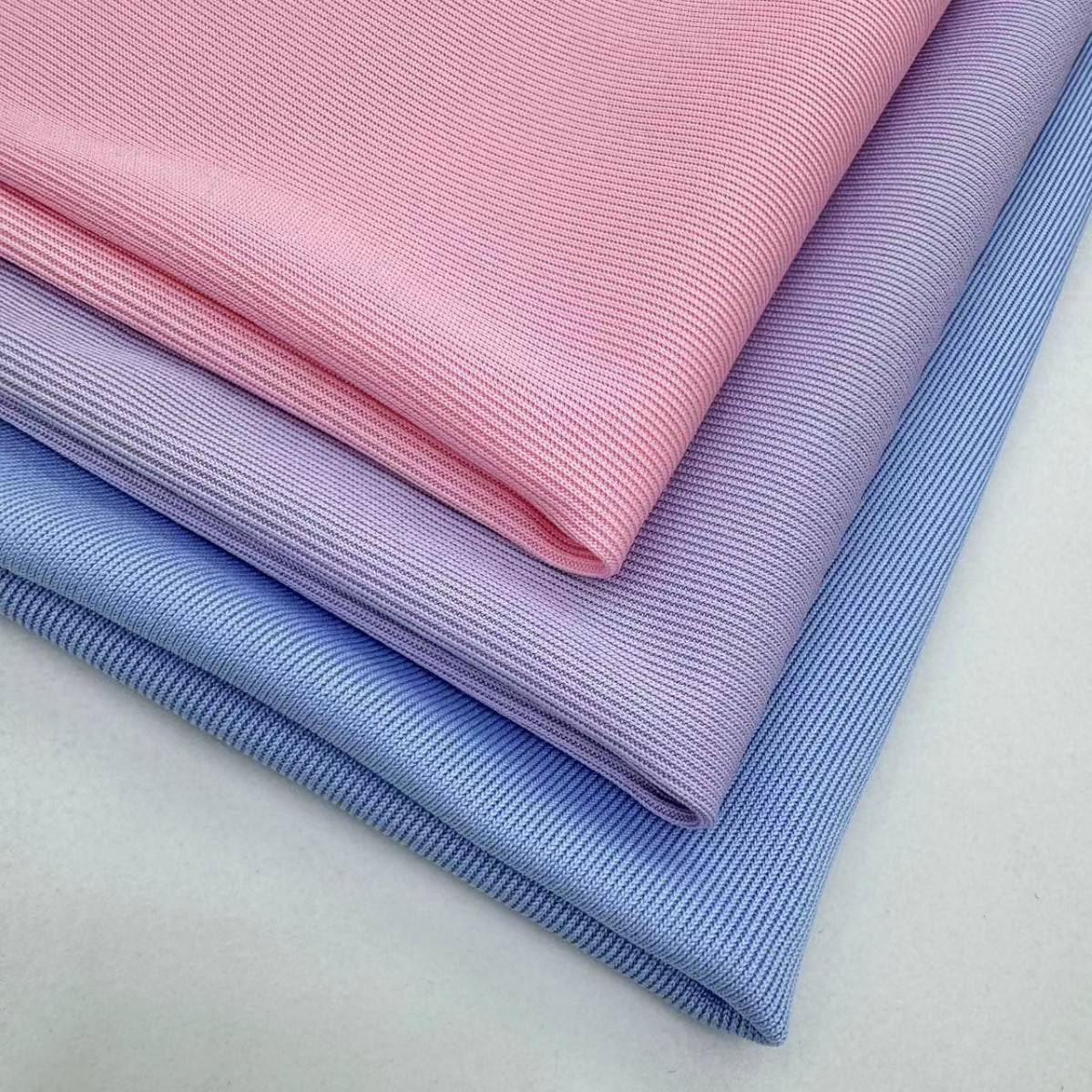 1*1 ribbed polyester pit knitted fabric vest base layer dress fashion fabric in stock source manufacturer Specification image