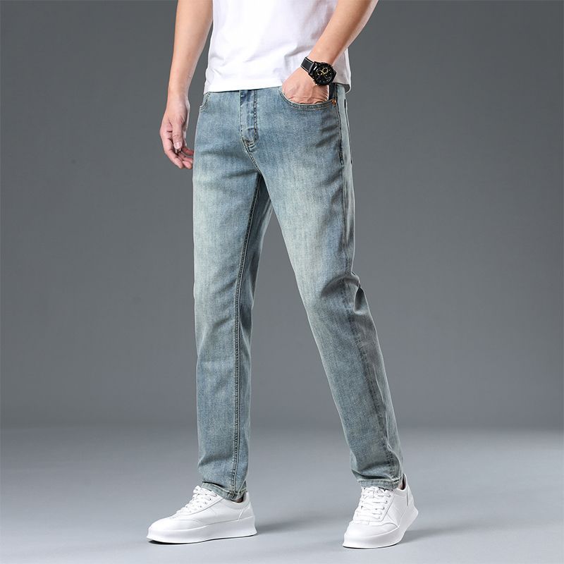 High-quality Lyocell men's jeans 2026 Spring/Summer new style small straight trendy men's pants 9-inch long pants Specification image