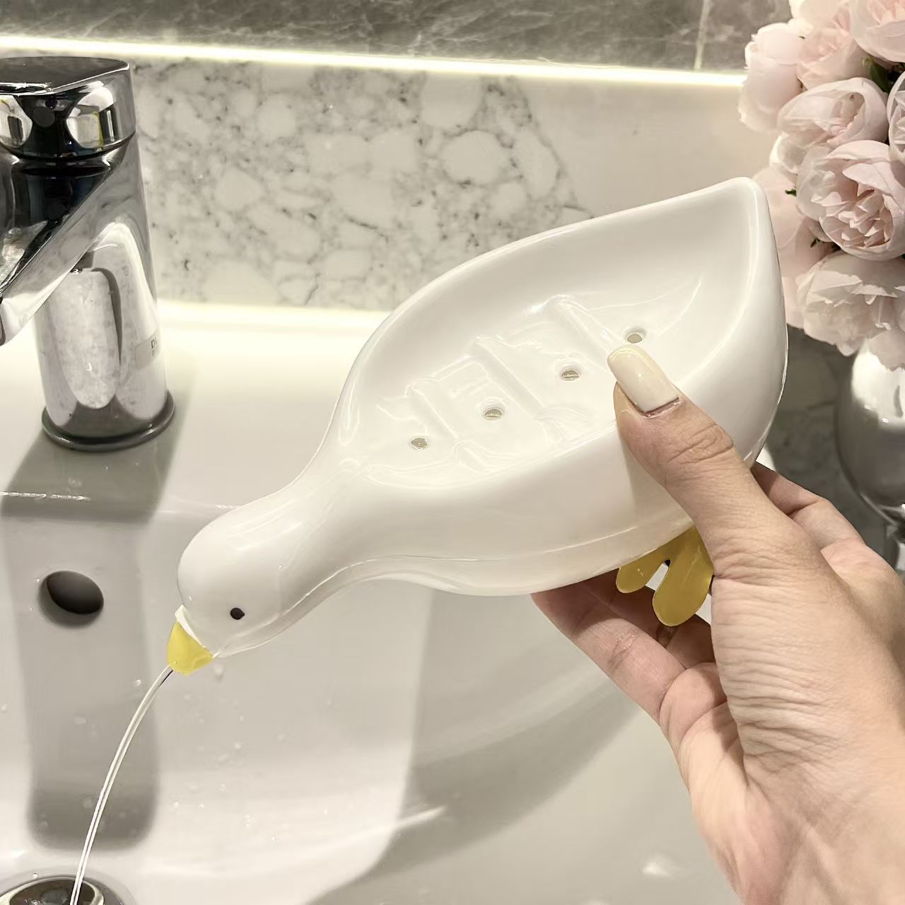 علبة الصابون للبطة الصغيرة، حمام البط الأسفلت، حوض الصابون لغسيل الأيدي Specification image