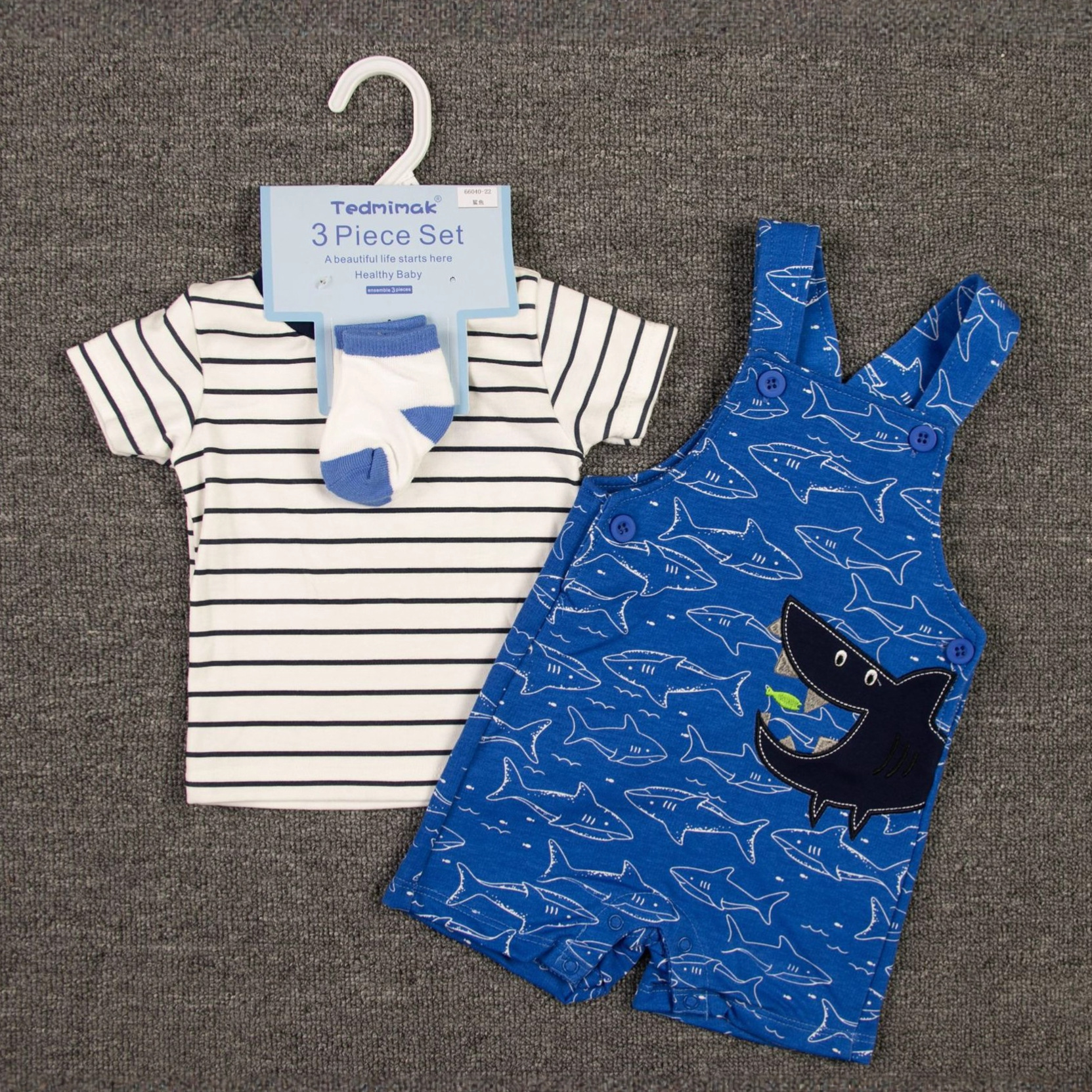 2025 New Style Boys' Class A infant Set, short-sleeved overalls, two-piece set, autumn and winter bestseller children's clothing wholesale