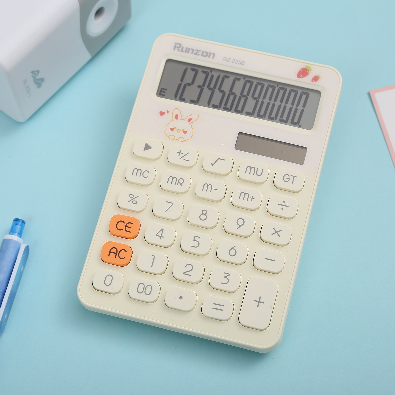 RZ-825B simple calculator, accounting and financial calculator, high appearance level, solar-powered office computing, UV mapping Application Scenario