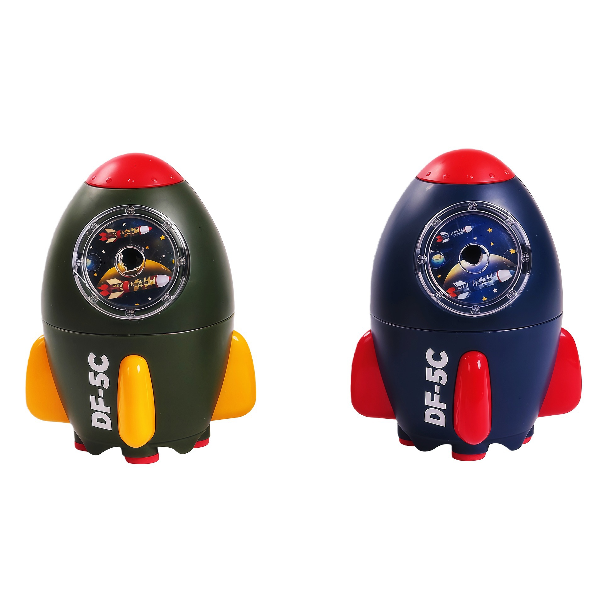 宇航员火箭可调节削笔器卷笔刀自动进笔手摇转笔刀