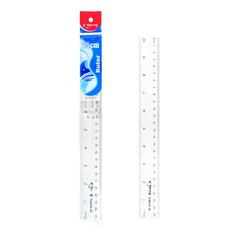 Yalong Cross-border best-selling plastic flexible tape measure 25 cm, math tool, school ruler, student and office surveyor