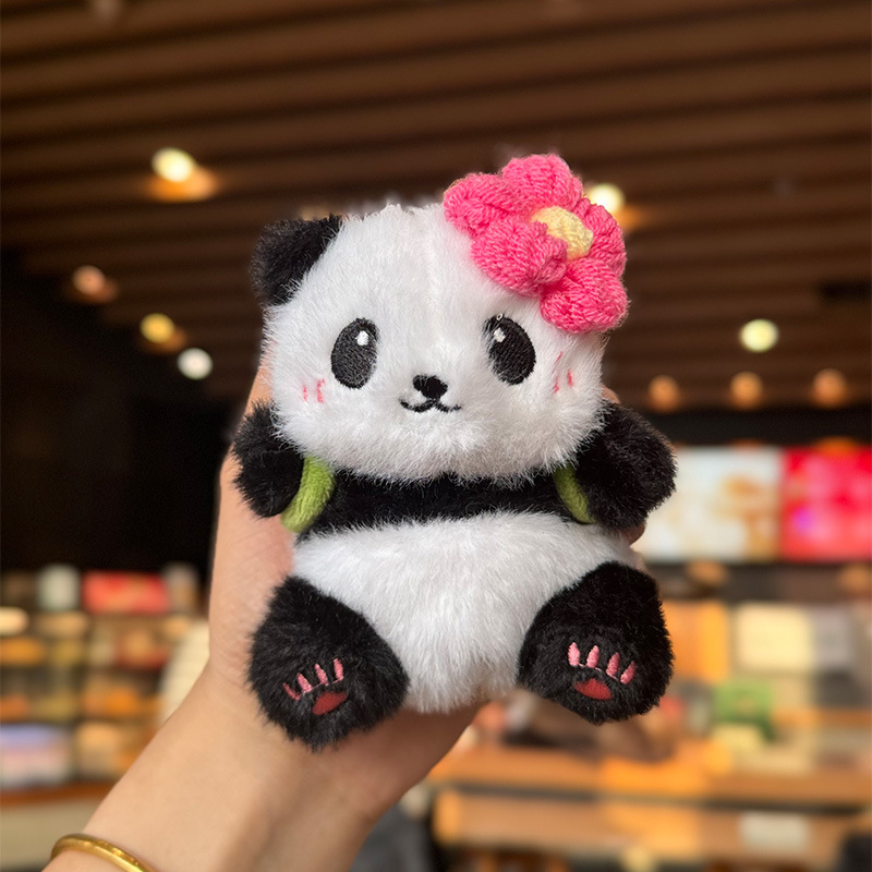 Cute panda keychain pendant, small gift, schoolbag key chain pendant, high-end and practical small gifts