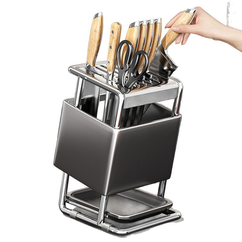 حامل سكاكين جديدة، حامل سكاكين مطبخ ذات شكل رفيع متعدد الأغراض Item Picture