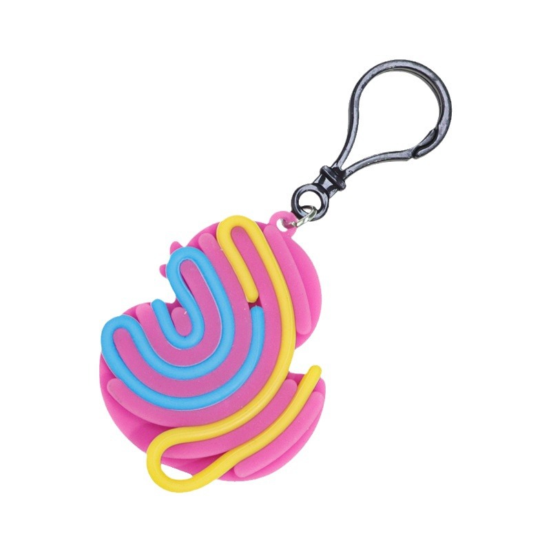 Silicone stress-relieving sensory mini keychain pendants, cartoon dinosaur figurines, schoolbag pendants, small gifts wholesale Item Picture