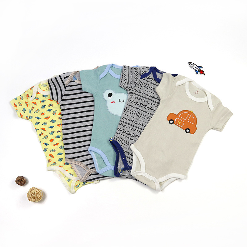 Source factory cross-border wholesale of children's clothing, short-sleeved baby clothes, boys' and girls' baby clothes, cotton bottom coverings Item Picture