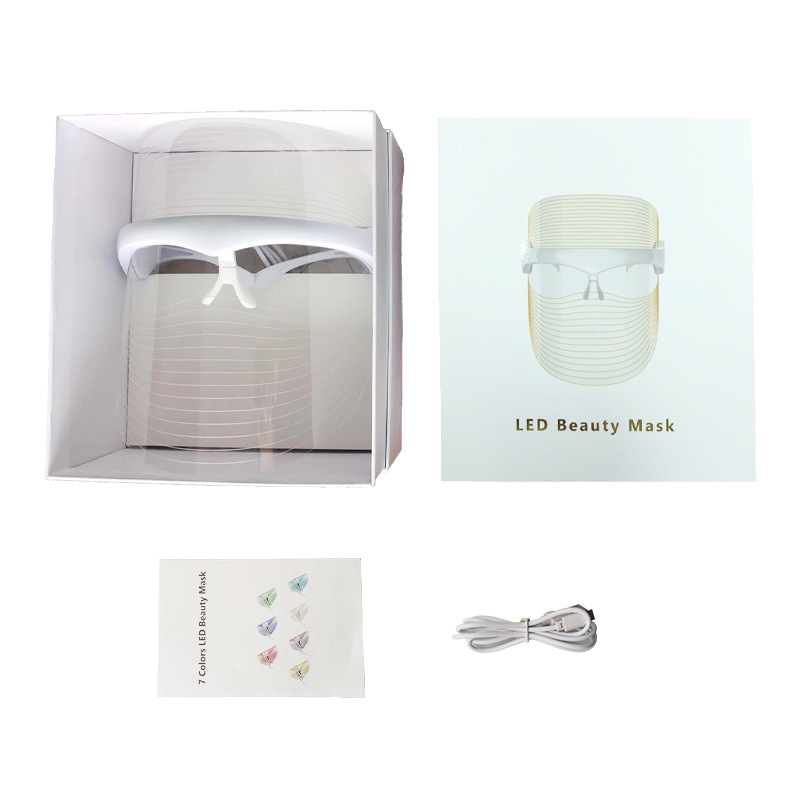 Photon skin rejuvenation device spectrometer cross-border hot seller, home facial color light beauty device LED 7-color beauty mask wholesale Item Picture