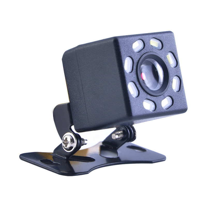 佩沃新款CCD通用倒车高清AHD鱼眼夜视广角八灯LED摄像头carcamera白底实物图