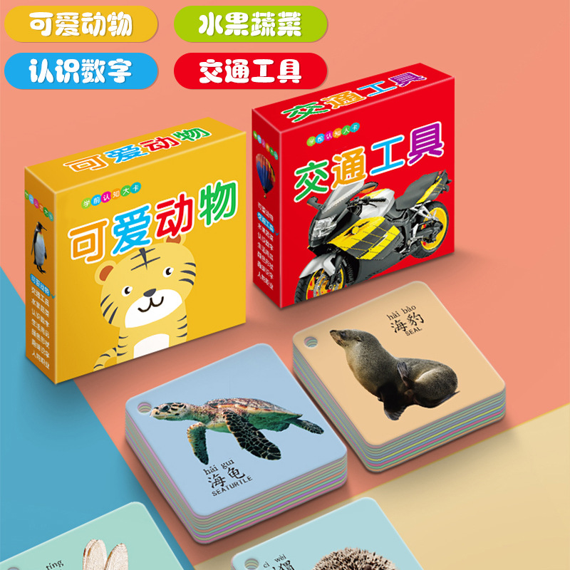 儿童0-3岁全套10册宝宝撕不烂早教卡书婴儿幼儿益智启蒙认知识字